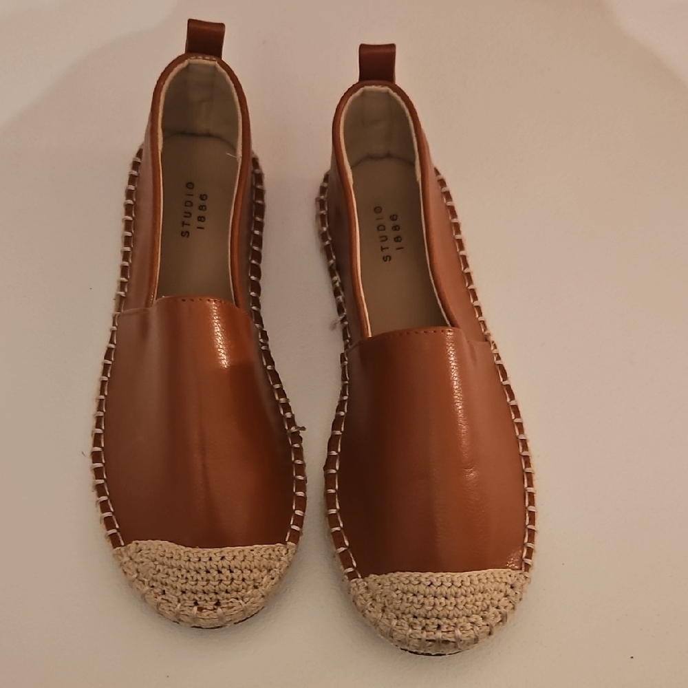 Studio 1886 Brown and Cream Espadrilles